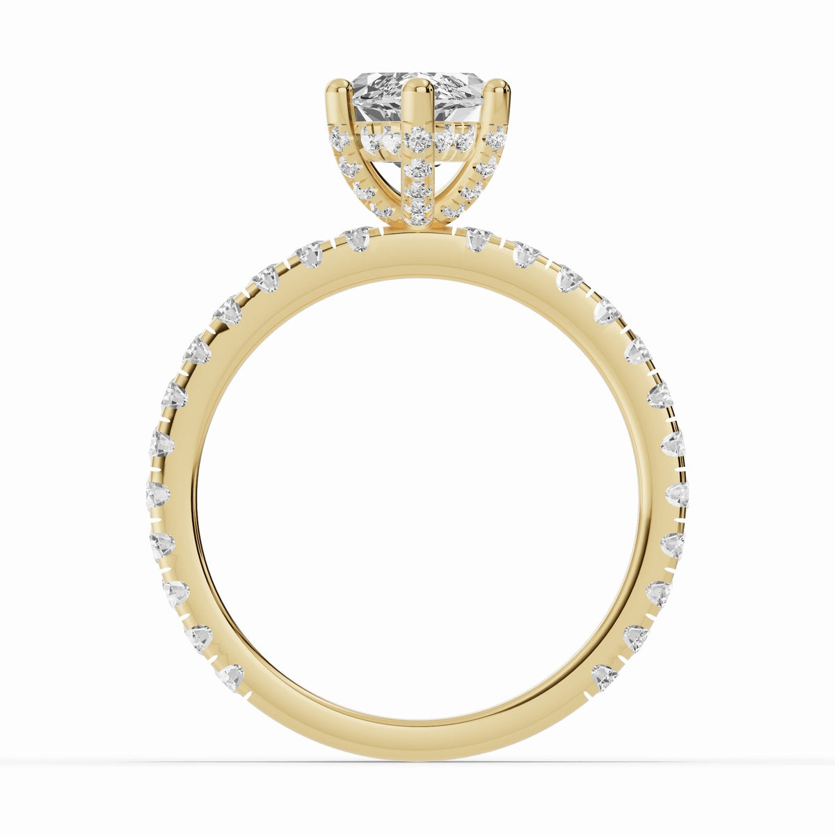 Marquise Coronet Diamond Crown Engagement Ring Ring ABER-105-MQ-LGD-1  - Abtin & Co.