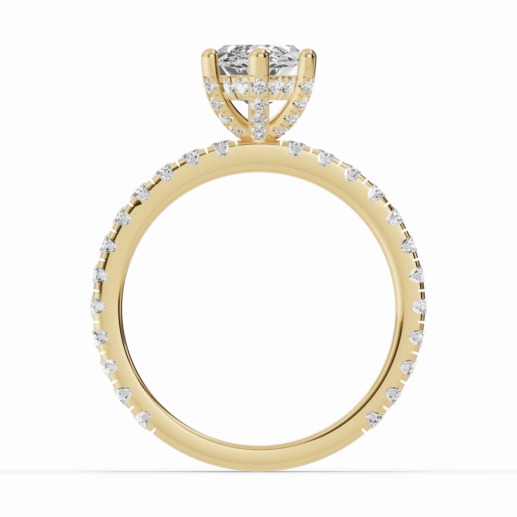 Marquise Coronet Diamond Crown Engagement Ring Ring ABER-105-MQ-LGD-1  - Abtin & Co.