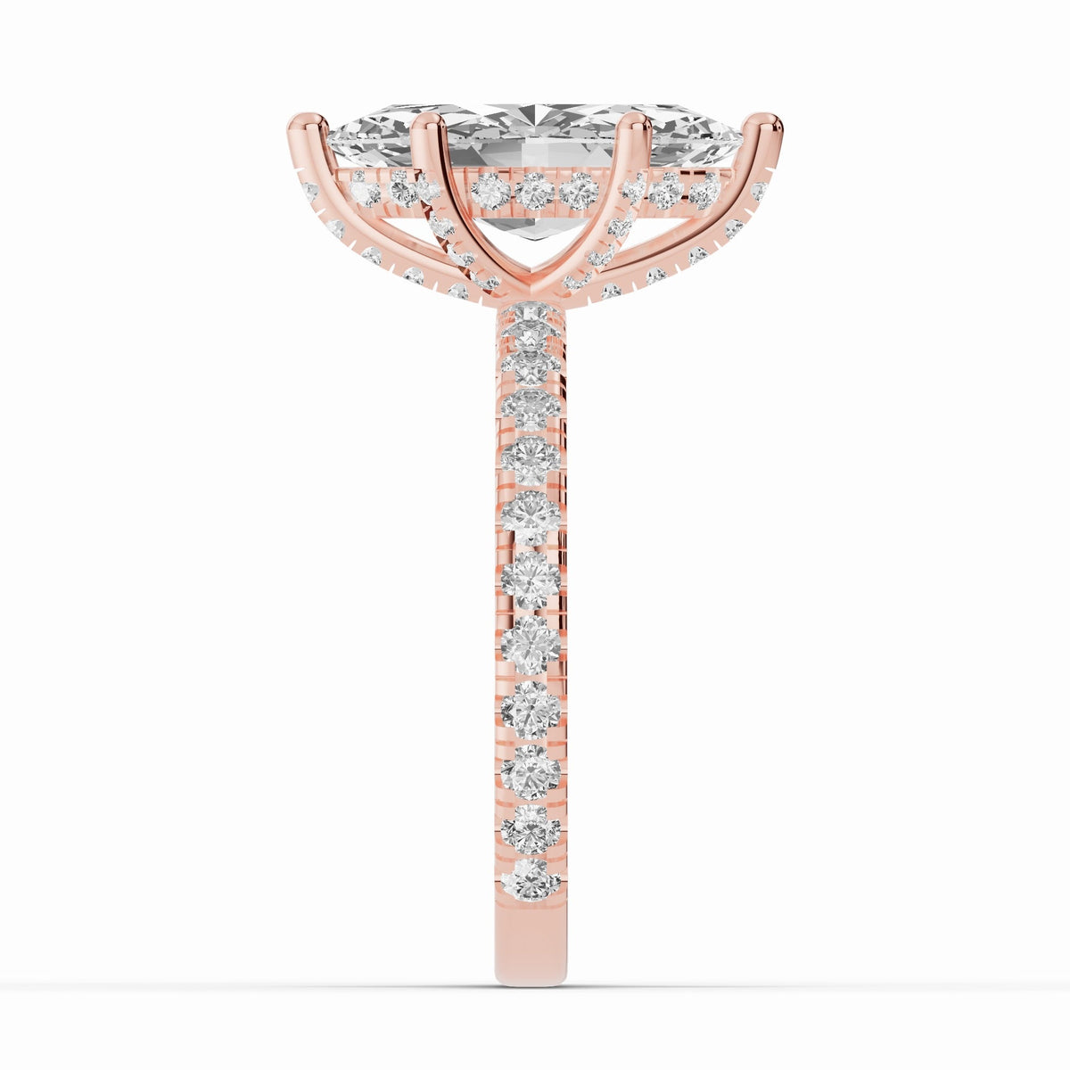Marquise Coronet Diamond Crown Engagement Ring Ring ABER-105-MQ-LGD-11  - Abtin & Co.