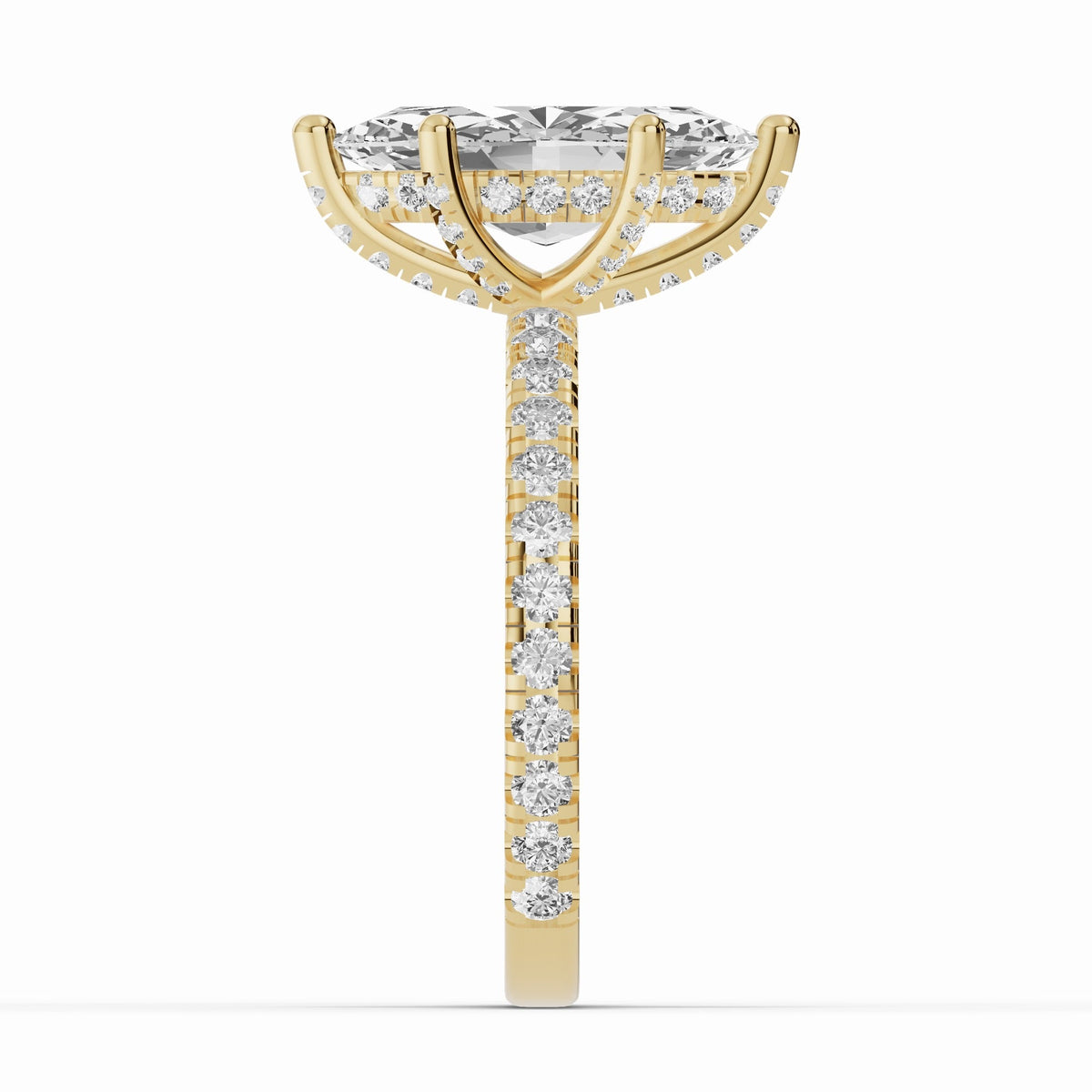Marquise Coronet Diamond Crown Engagement Ring Ring ABER-105-MQ-LGD-1  - Abtin & Co.