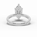 Marquise Coronet Diamond Crown Engagement Ring Ring ABER-105-MQ-LGD-11  - Abtin & Co.
