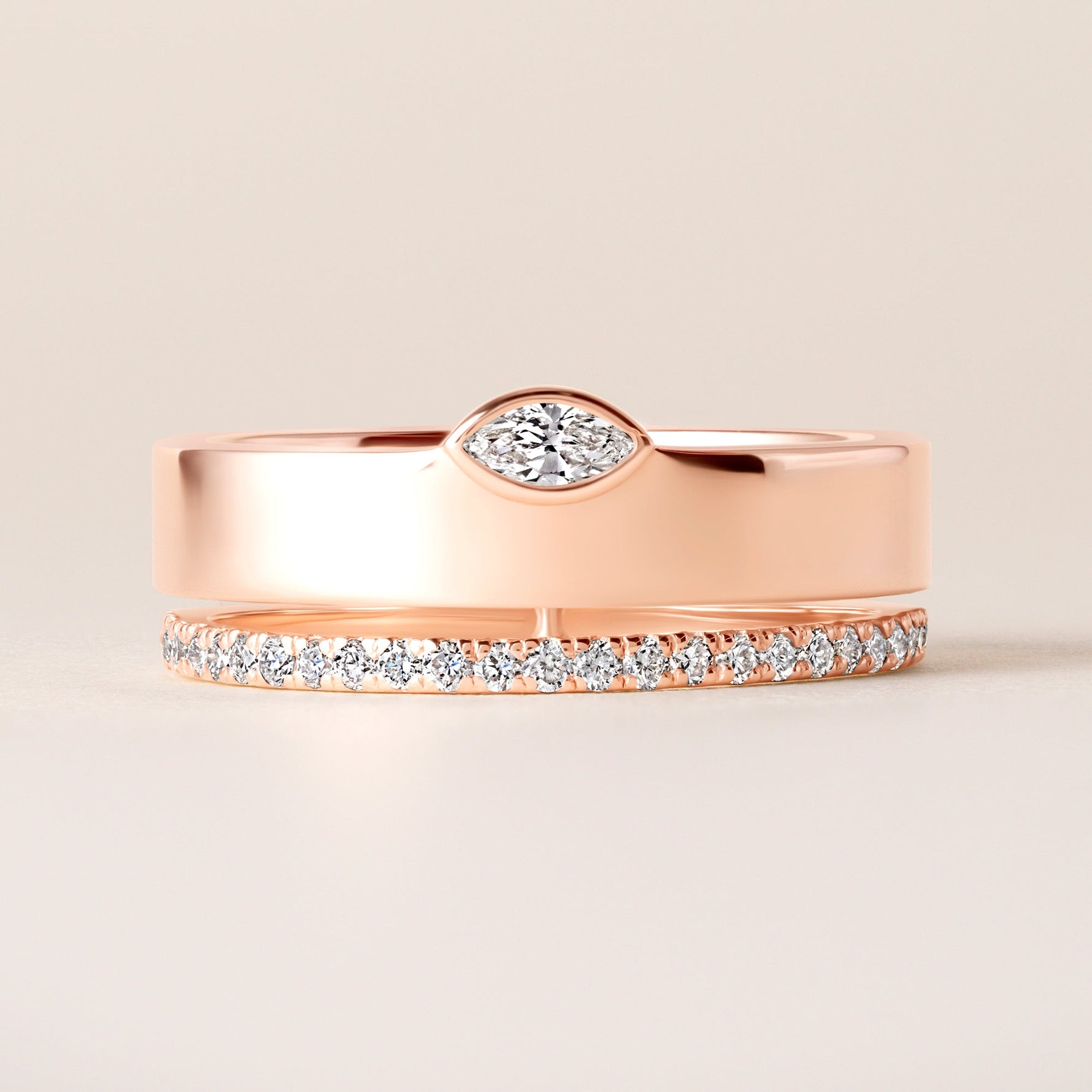 Marquise Élevé Band Ring ABB-713.1-V2-MQ-D-5  - Abtin & Co.