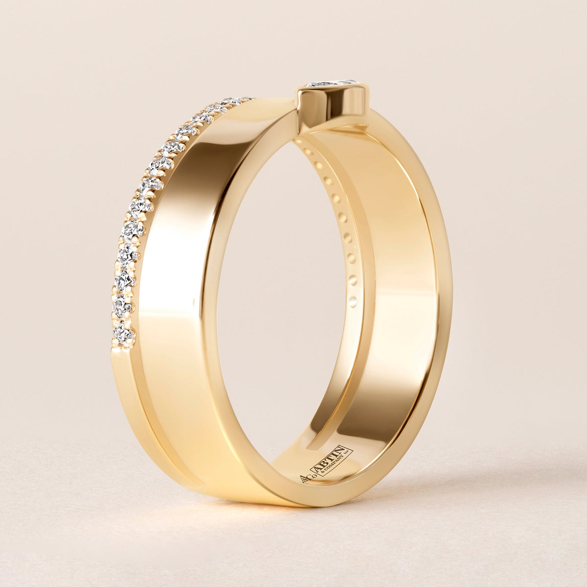 Marquise Élevé Band Ring ABB-713.1-V2-MQ-D-1  - Abtin & Co.