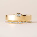 Marquise Élevé Band Ring ABB-713.1-V2-MQ-D-1  - Abtin & Co.
