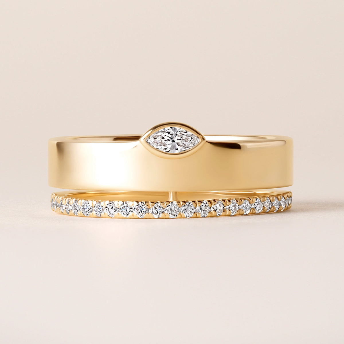 Marquise Élevé Band Ring ABB-713.1-V2-MQ-D-1  - Abtin & Co.