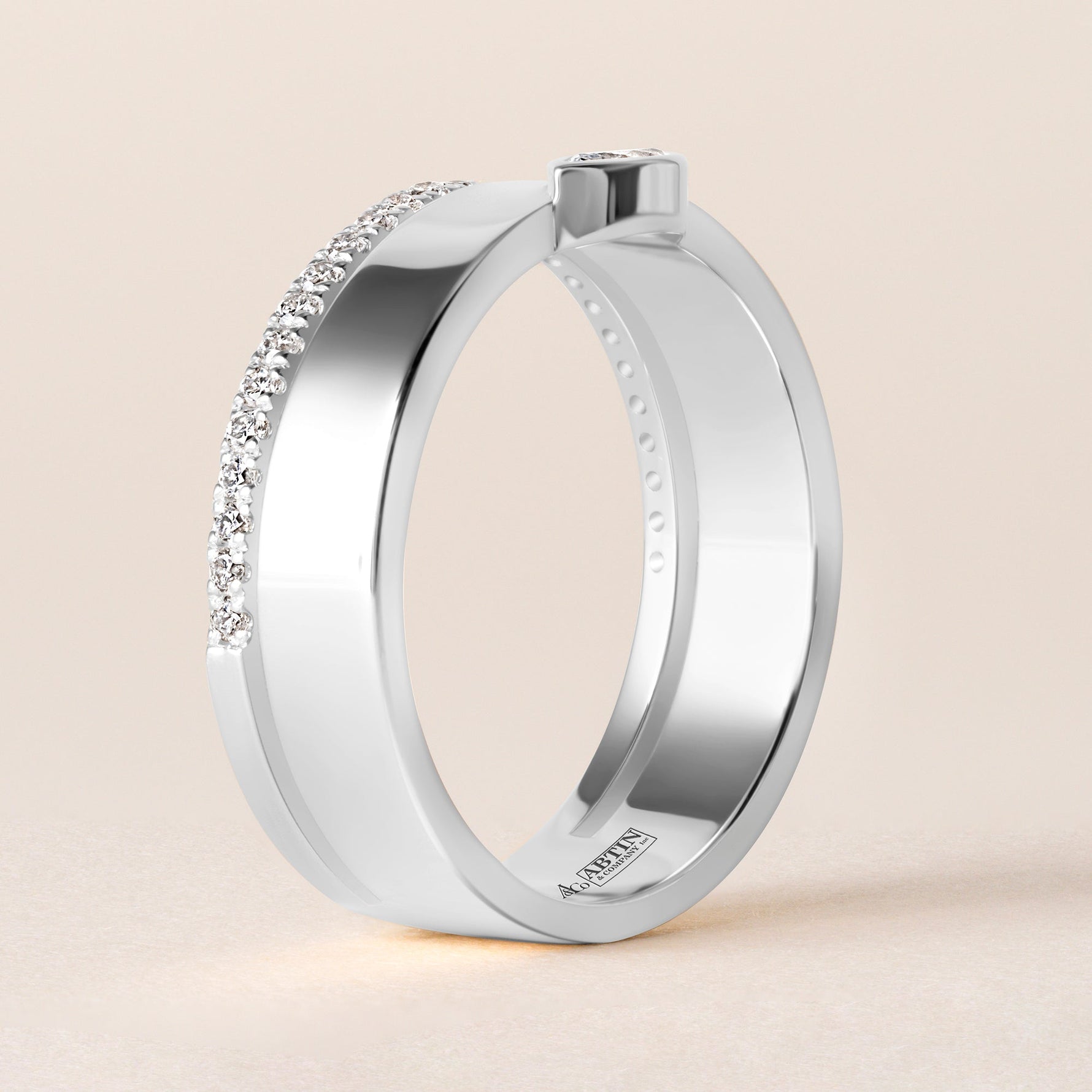 Marquise Élevé Band Ring ABB-713.1-V2-MQ-D-3  - Abtin & Co.