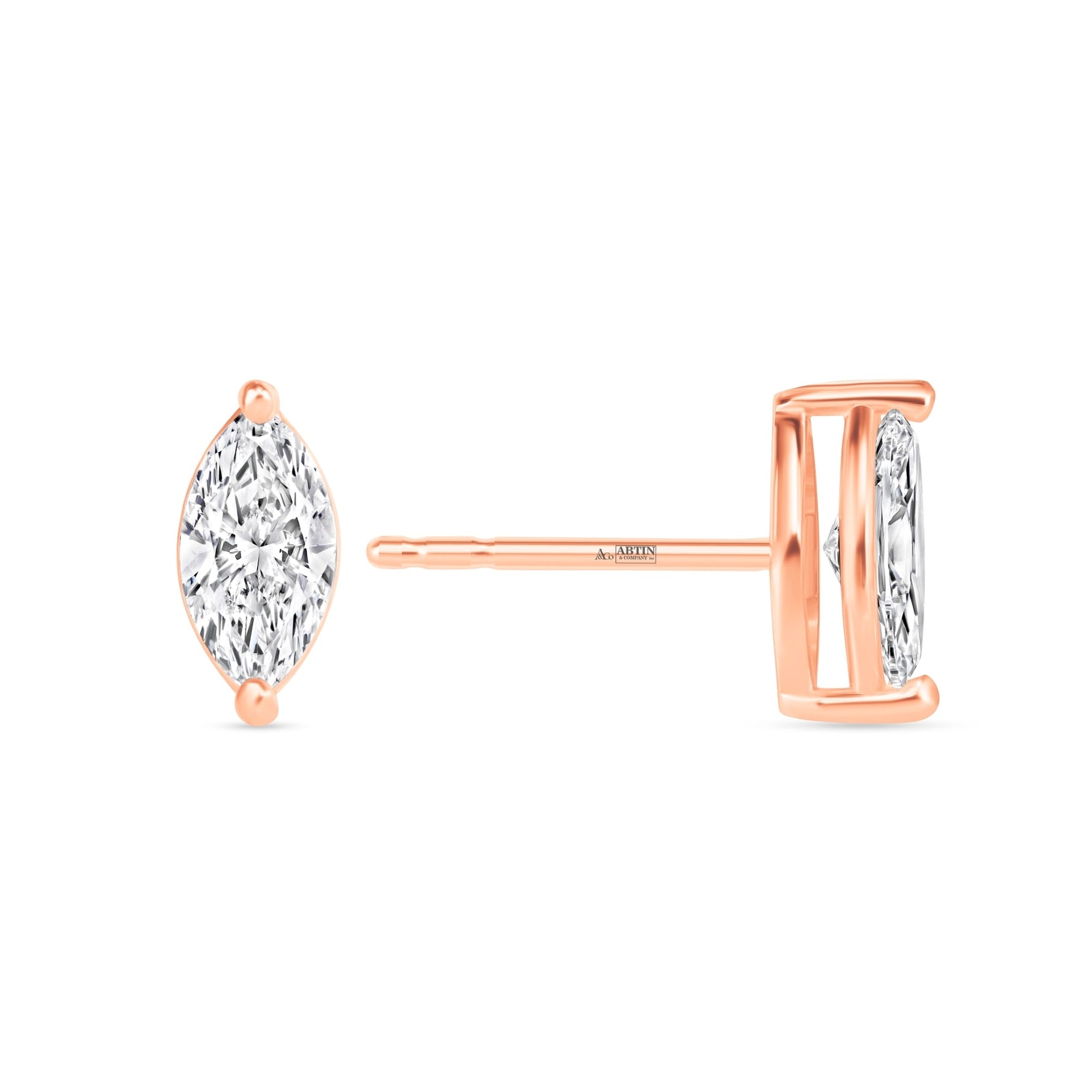 Marquise Essence Prong Studs Earring ABE-230-D-7  - Abtin & Co.
