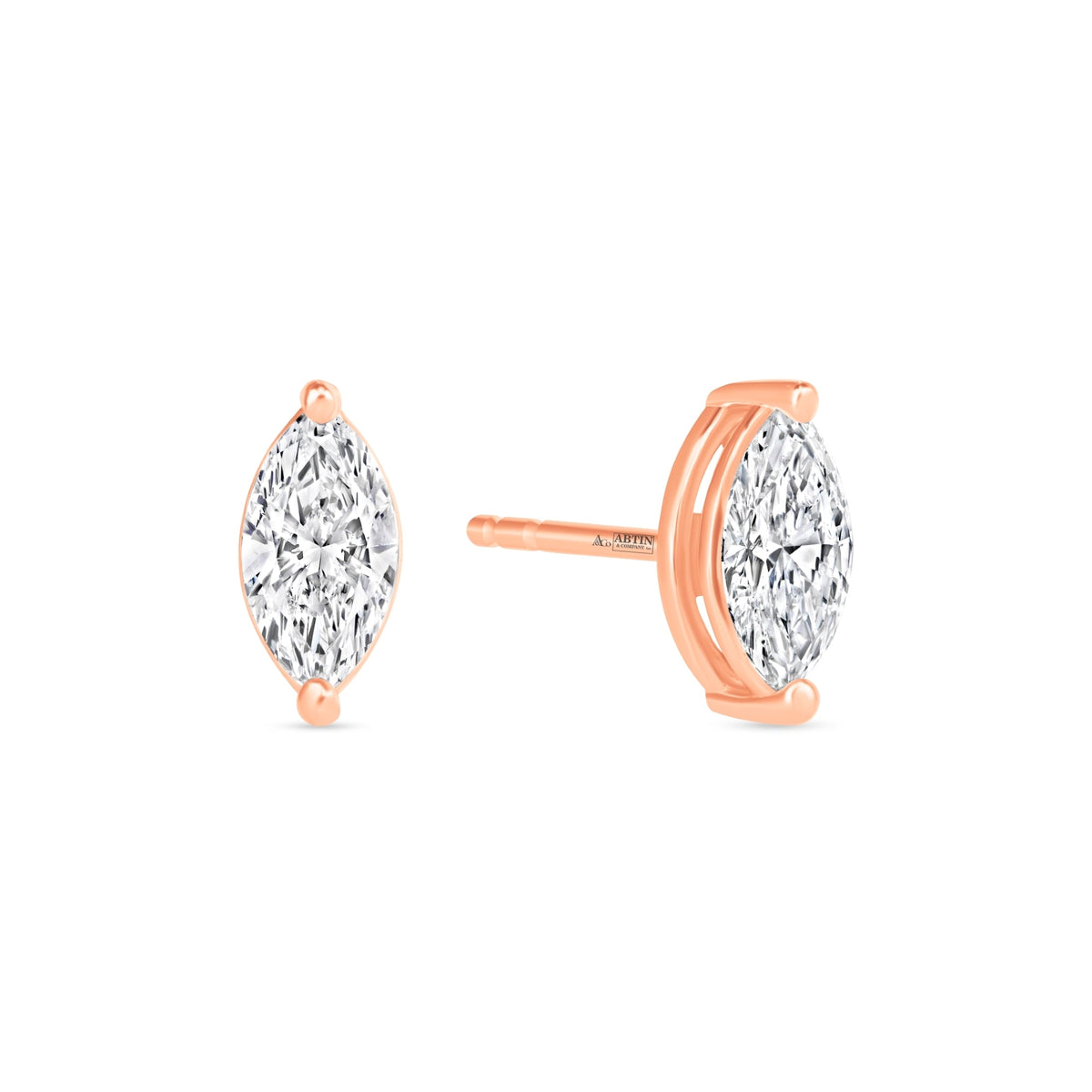 Marquise Essence Prong Studs Earring ABE-230-D-7  - Abtin & Co.