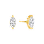 Marquise Essence Prong Studs Earring ABE-230-D-1  - Abtin & Co.