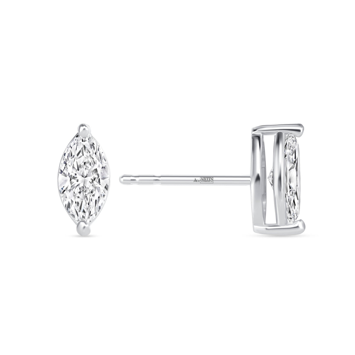 Marquise Essence Prong Studs Earring ABE-230-D-4  - Abtin & Co.