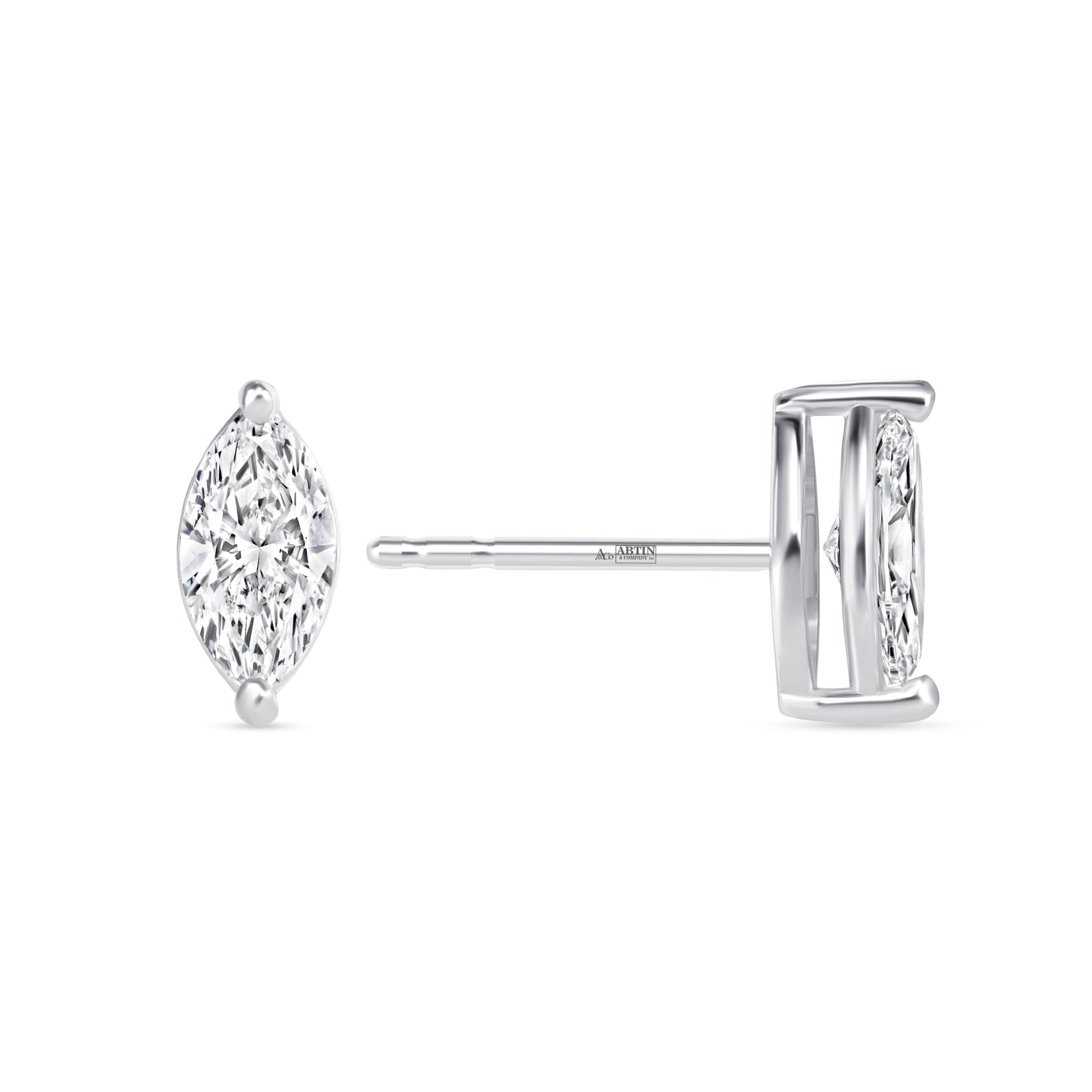 Marquise Essence Prong Studs Earring ABE-230-D-4  - Abtin & Co.