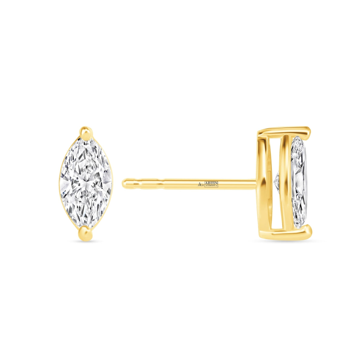 Marquise Essence Prong Studs Earring ABE-230-D-1  - Abtin & Co.