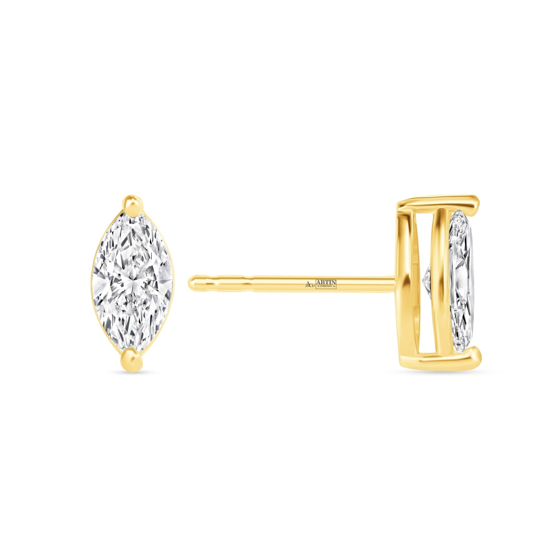 Marquise Essence Prong Studs Earring ABE-230-D-1  - Abtin & Co.