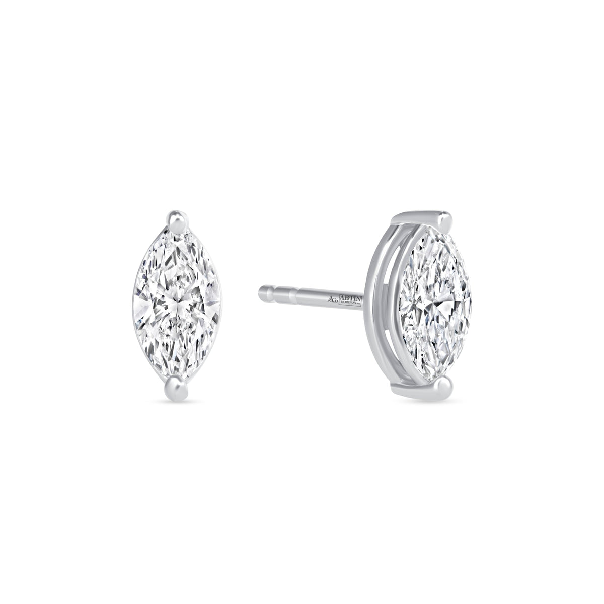 Marquise Essence Prong Studs Earring ABE-230-D-4  - Abtin & Co.