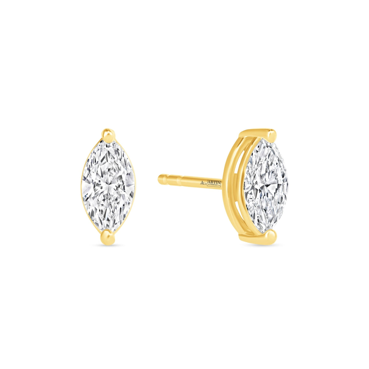 Marquise Essence Prong Studs Earring ABE-230-D-1  - Abtin & Co.