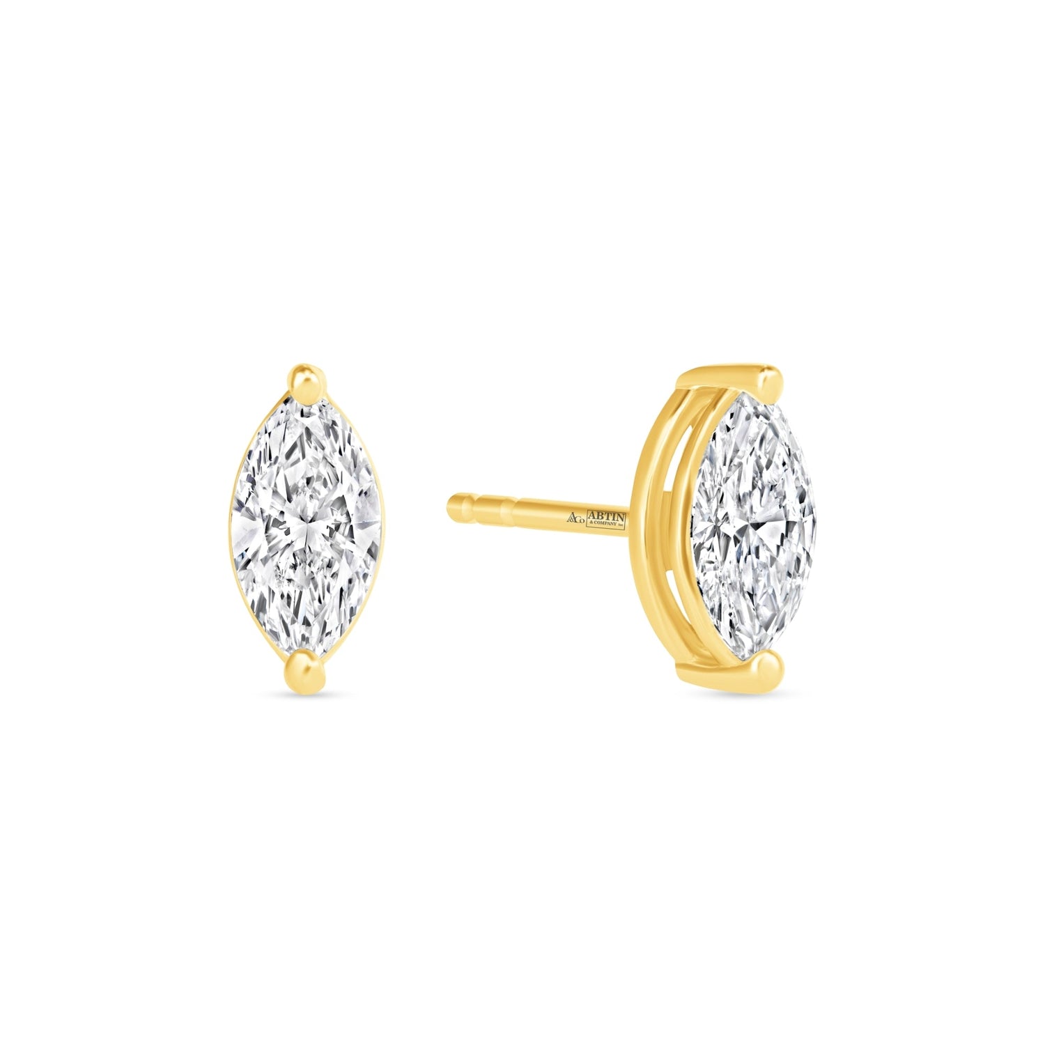 Marquise Essence Prong Studs Earring ABE-230-D-1  - Abtin & Co.