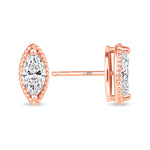 Marquise Liora Bezel Studs Earring ABE-235-D-7  - Abtin & Co.