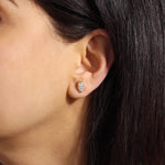 Marquise Liora Bezel Studs Earring ABE-235-D-1  - Abtin & Co.