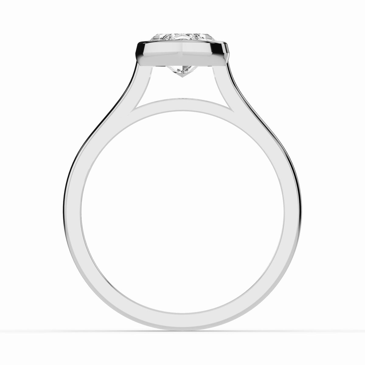 Marquise Lumière Bezel Solitaire Ring ABER-104-MA-LGD-16  - Abtin & Co.