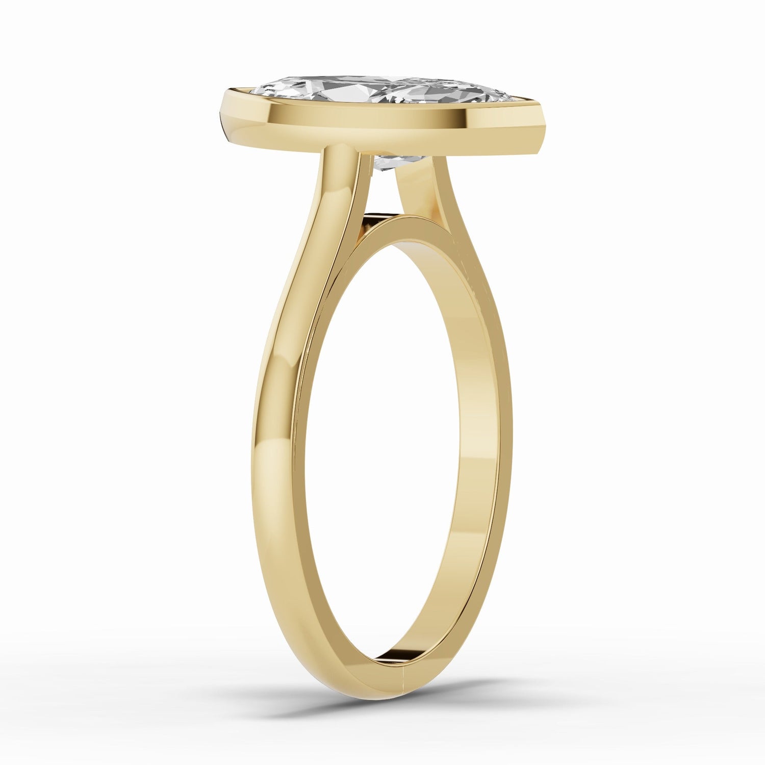Marquise Lumière Bezel Solitaire Ring ABER-104-MA-LGD-16  - Abtin & Co.