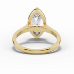 Marquise Lumière Bezel Solitaire Ring ABER-104-MA-LGD-16  - Abtin & Co.