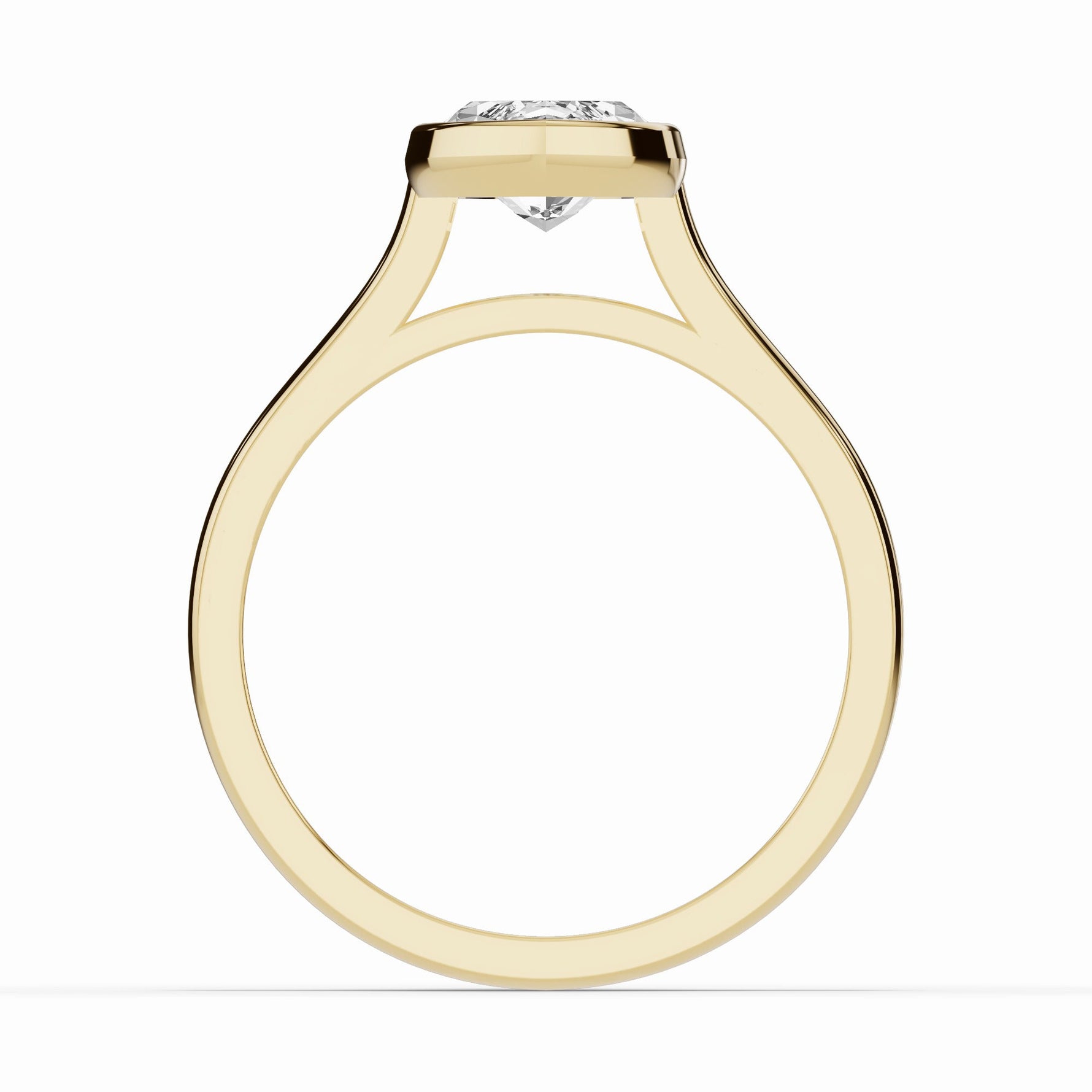 Marquise Lumière Bezel Solitaire Ring ABER-104-MA-LGD-16  - Abtin & Co.
