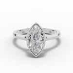 Marquise Lumière Bezel Solitaire Ring ABER-104-MA-LGD-16  - Abtin & Co.
