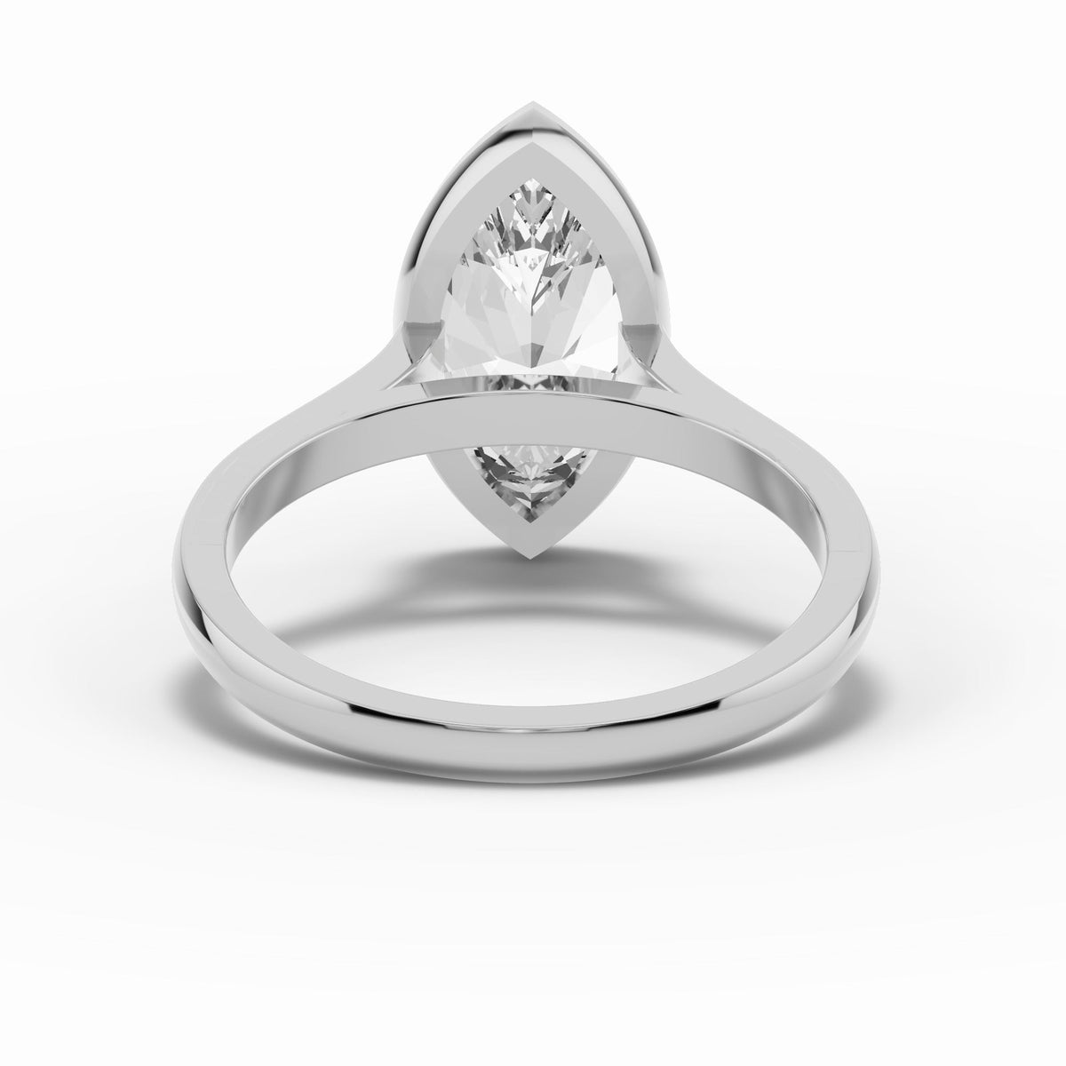 Marquise Lumière Bezel Solitaire Ring ABER-104-MA-LGD-16  - Abtin & Co.