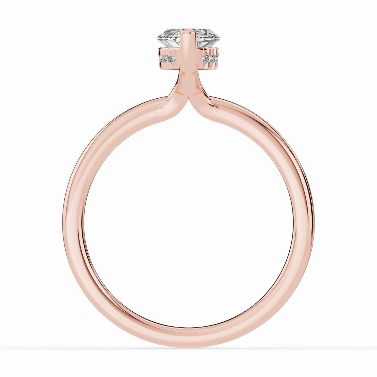 Marquise Lustre Hidden Halo Solitaire Ring ABER-101-MQ-LGD-11  - Abtin & Co.