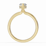 Marquise Lustre Hidden Halo Solitaire Ring ABER-101-MQ-LGD-1  - Abtin & Co.