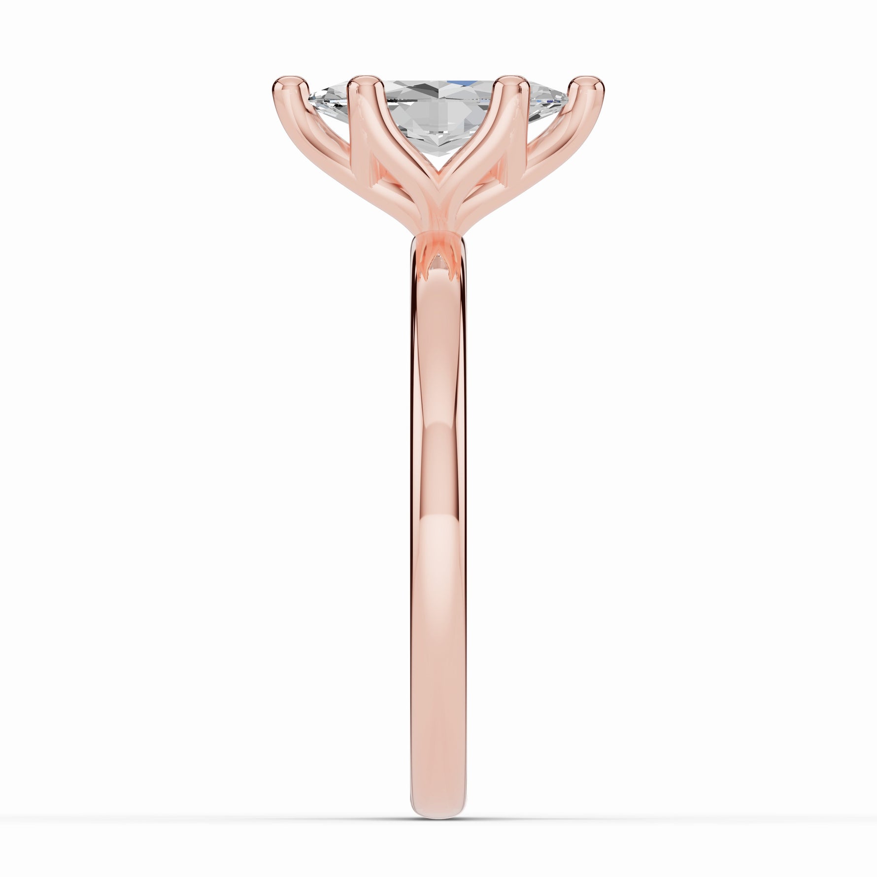 Marquise Lustre Solitaire Ring ABER-100-MQ-LGD-11  - Abtin & Co.