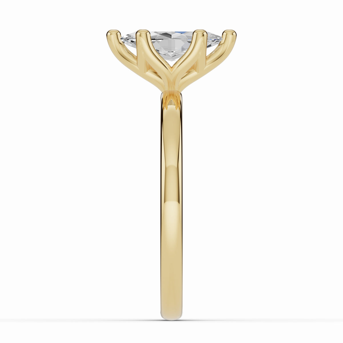 Marquise Lustre Solitaire Ring ABER-100-MQ-LGD-1  - Abtin & Co.