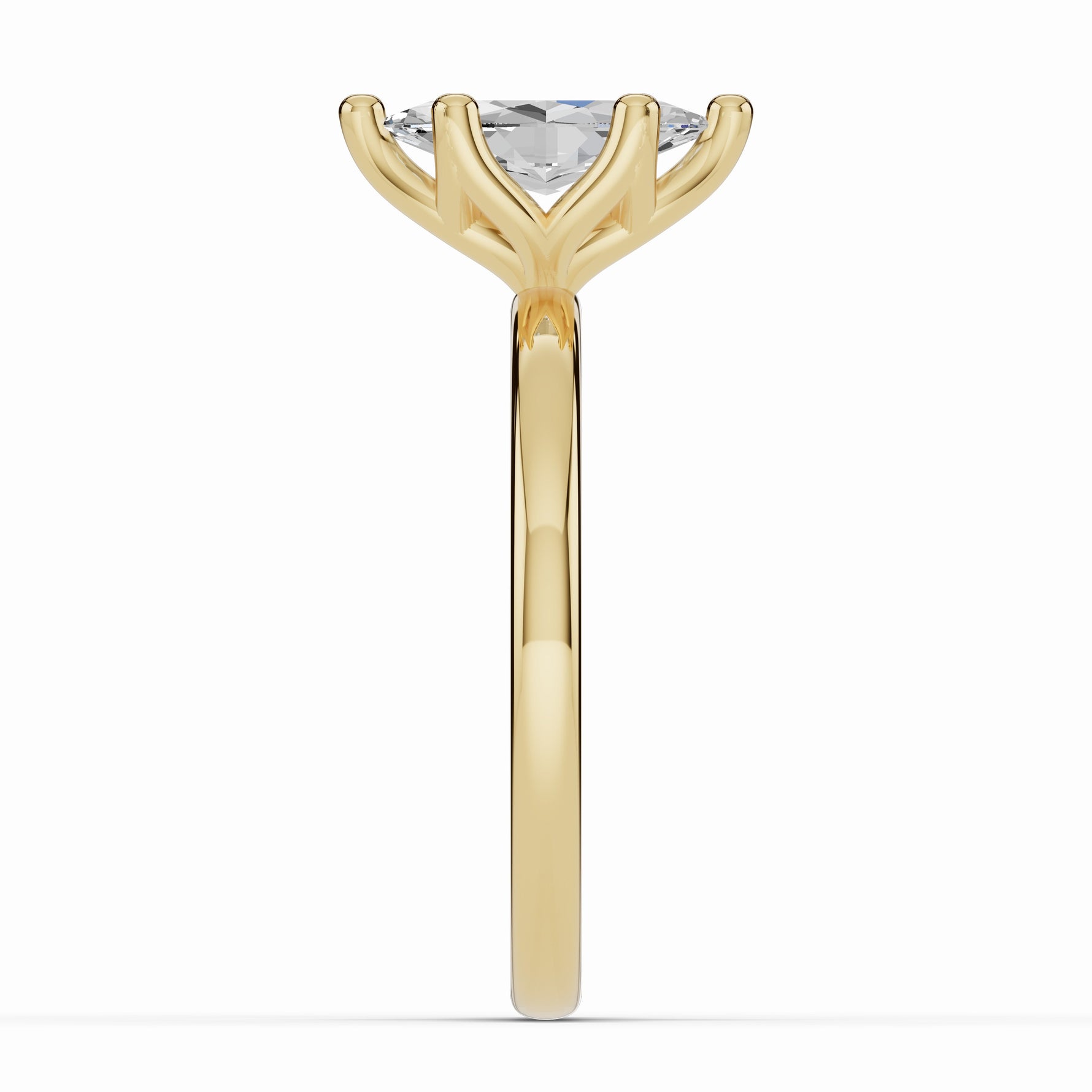 Marquise Lustre Solitaire Ring ABER-100-MQ-LGD-1  - Abtin & Co.