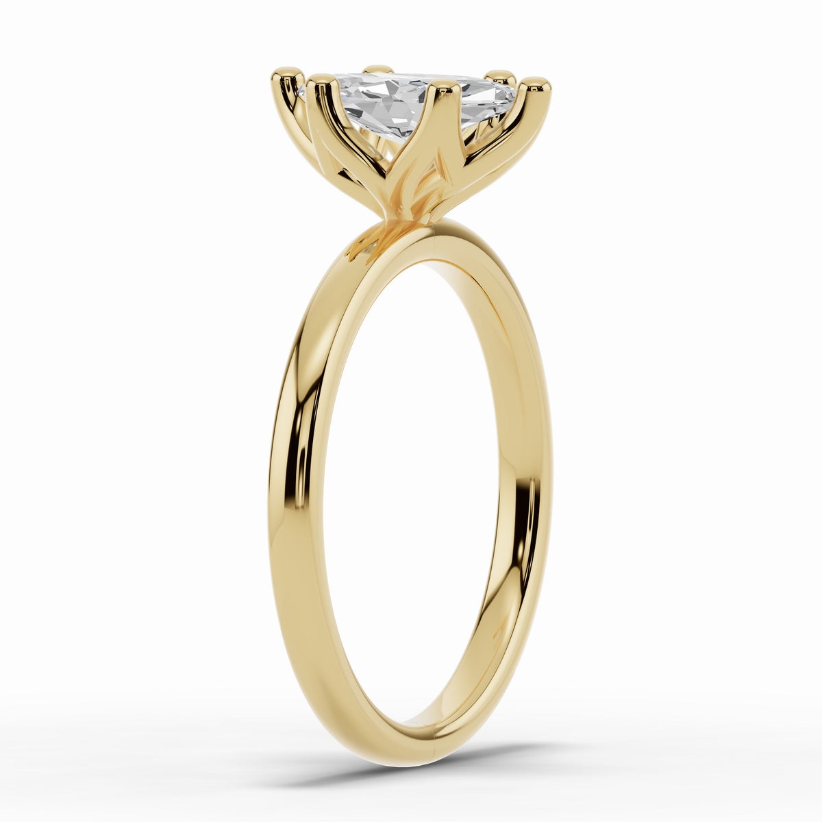 Marquise Lustre Solitaire Ring ABER-100-MQ-LGD-1  - Abtin & Co.