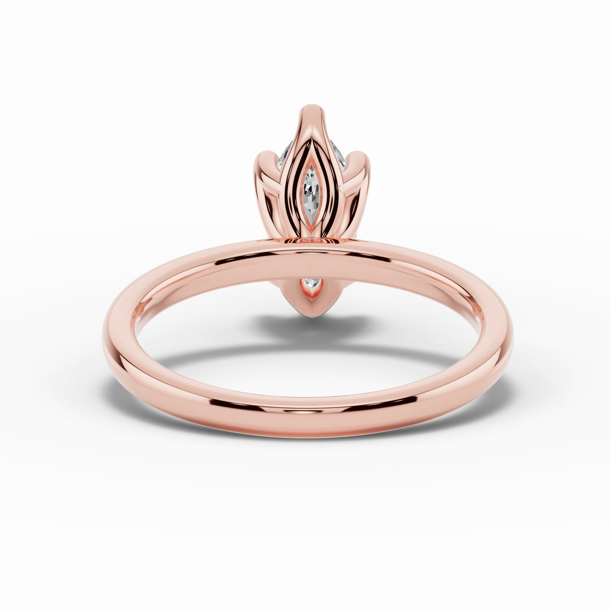 Marquise Lustre Solitaire Ring ABER-100-MQ-LGD-11  - Abtin & Co.