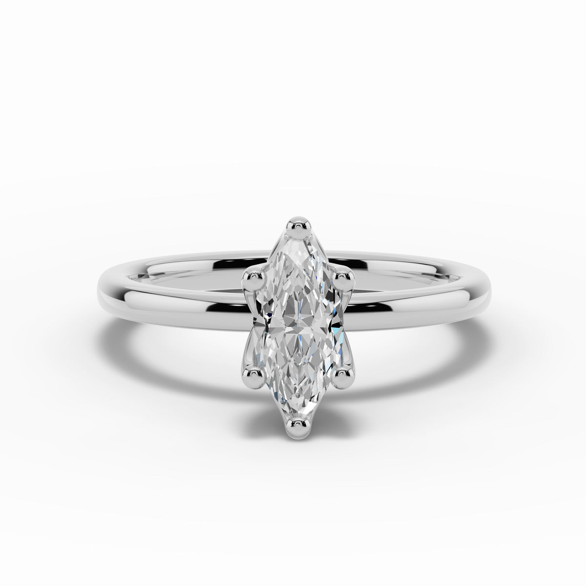 Marquise Lustre Solitaire Ring ABER-100-MQ-LGD-6  - Abtin & Co.