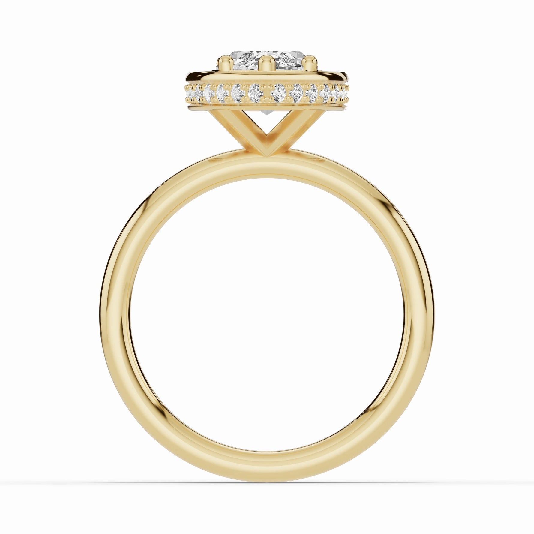 Marquise Nova Halo Engagement Ring Ring ABER-108-MQ-LGD-1  - Abtin & Co.