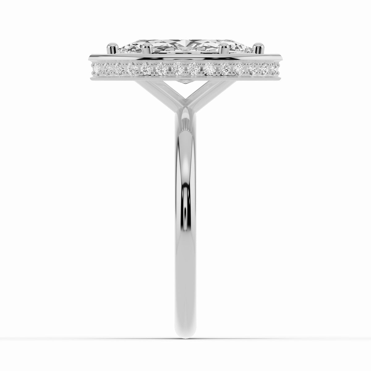 Marquise Nova Halo Engagement Ring Ring ABER-108-MQ-LGD-6  - Abtin & Co.