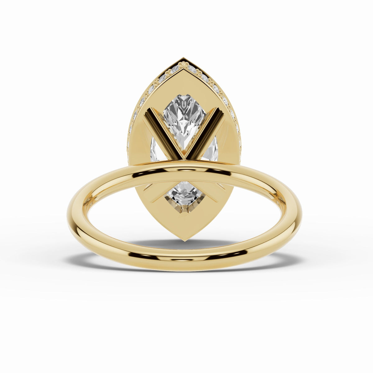 Marquise Nova Halo Engagement Ring Ring ABER-108-MQ-LGD-1  - Abtin & Co.