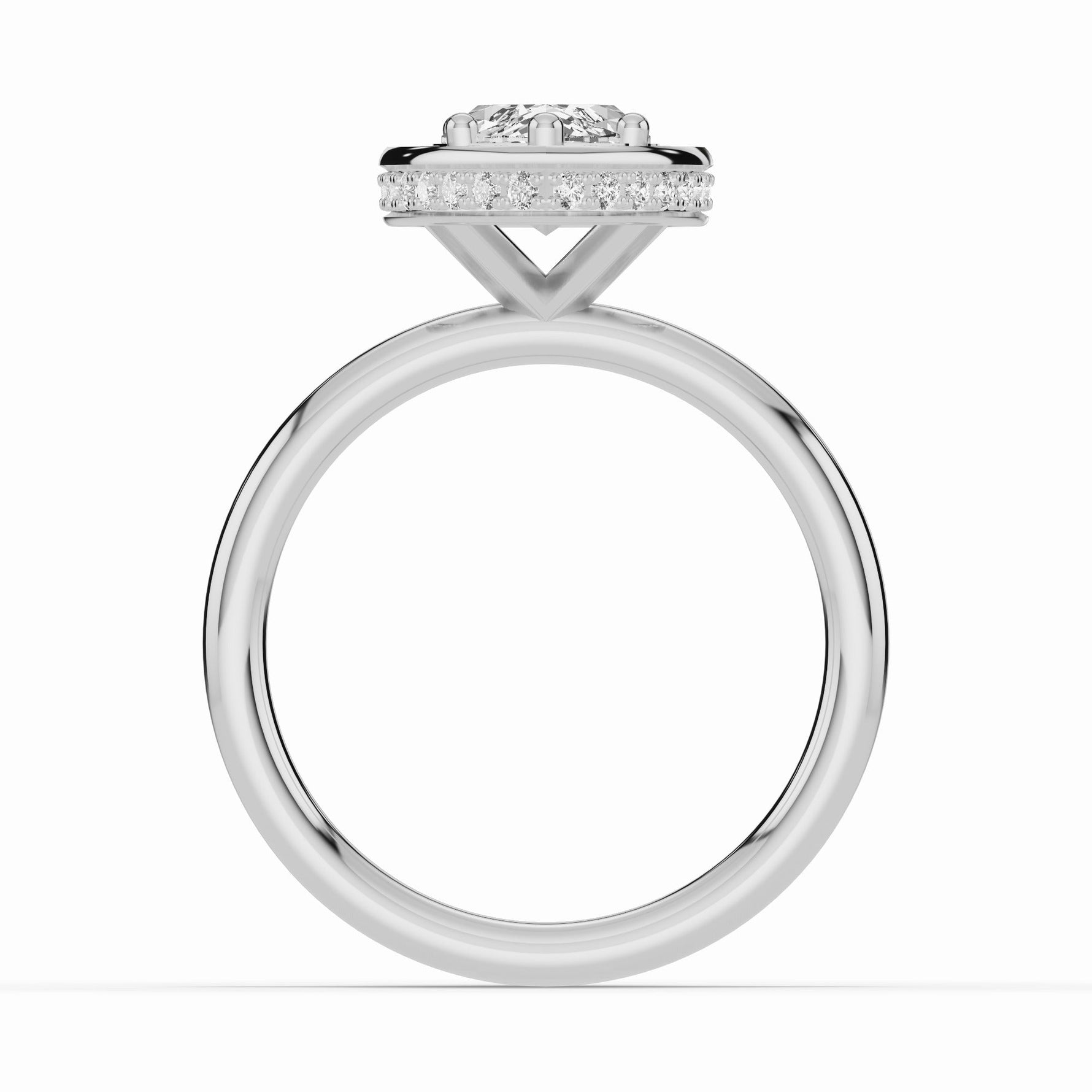 Marquise Nova Halo Engagement Ring Ring ABER-108-MQ-LGD-6  - Abtin & Co.