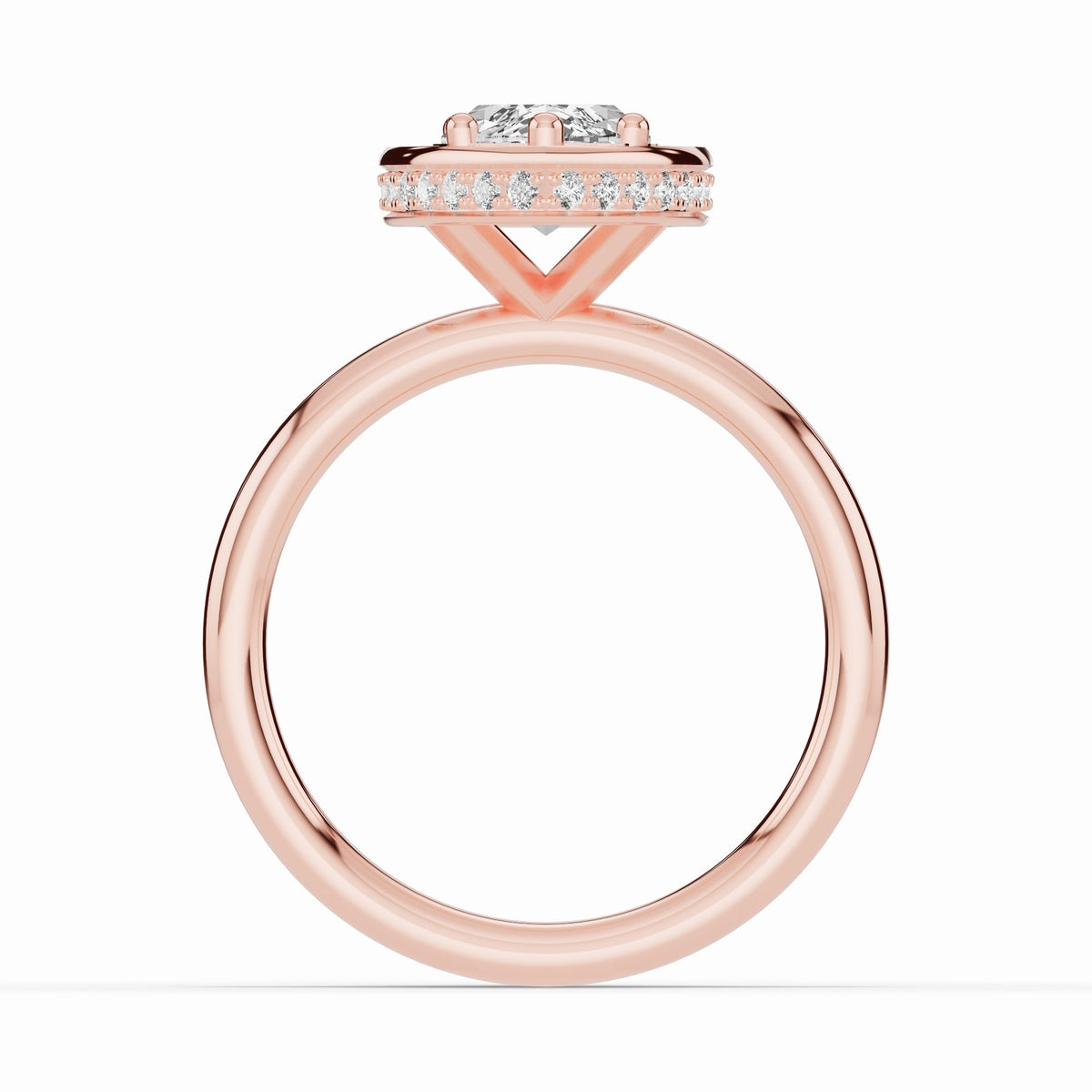 Marquise Nova Halo Engagement Ring Ring ABER-108-MQ-LGD-11  - Abtin & Co.