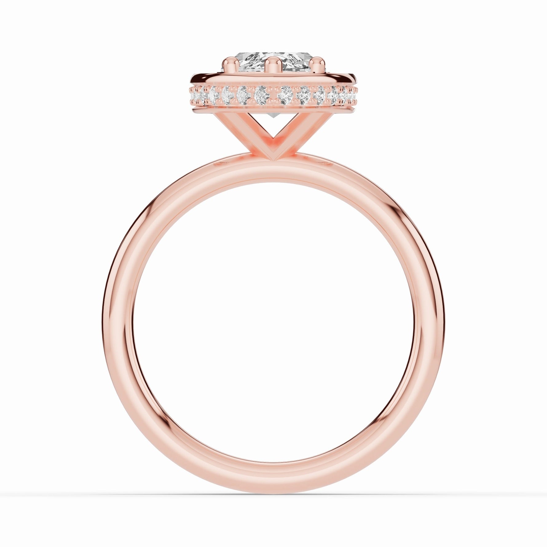 Marquise Nova Halo Engagement Ring Ring ABER-108-MQ-LGD-11  - Abtin & Co.