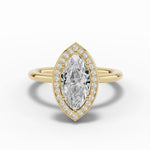 Marquise Nova Halo Engagement Ring Ring ABER-108-MQ-LGD-1  - Abtin & Co.