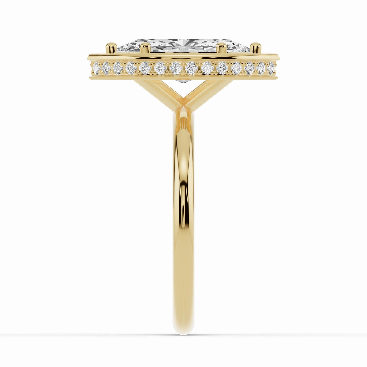 Marquise Nova Halo Engagement Ring Ring ABER-108-MQ-LGD-1  - Abtin & Co.
