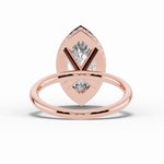 Marquise Nova Halo Engagement Ring Ring ABER-108-MQ-LGD-11  - Abtin & Co.