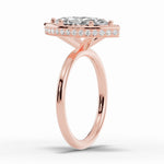 Marquise Nova Halo Engagement Ring Ring ABER-108-MQ-LGD-11  - Abtin & Co.