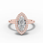 Marquise Nova Halo Engagement Ring Ring ABER-108-MQ-LGD-11  - Abtin & Co.
