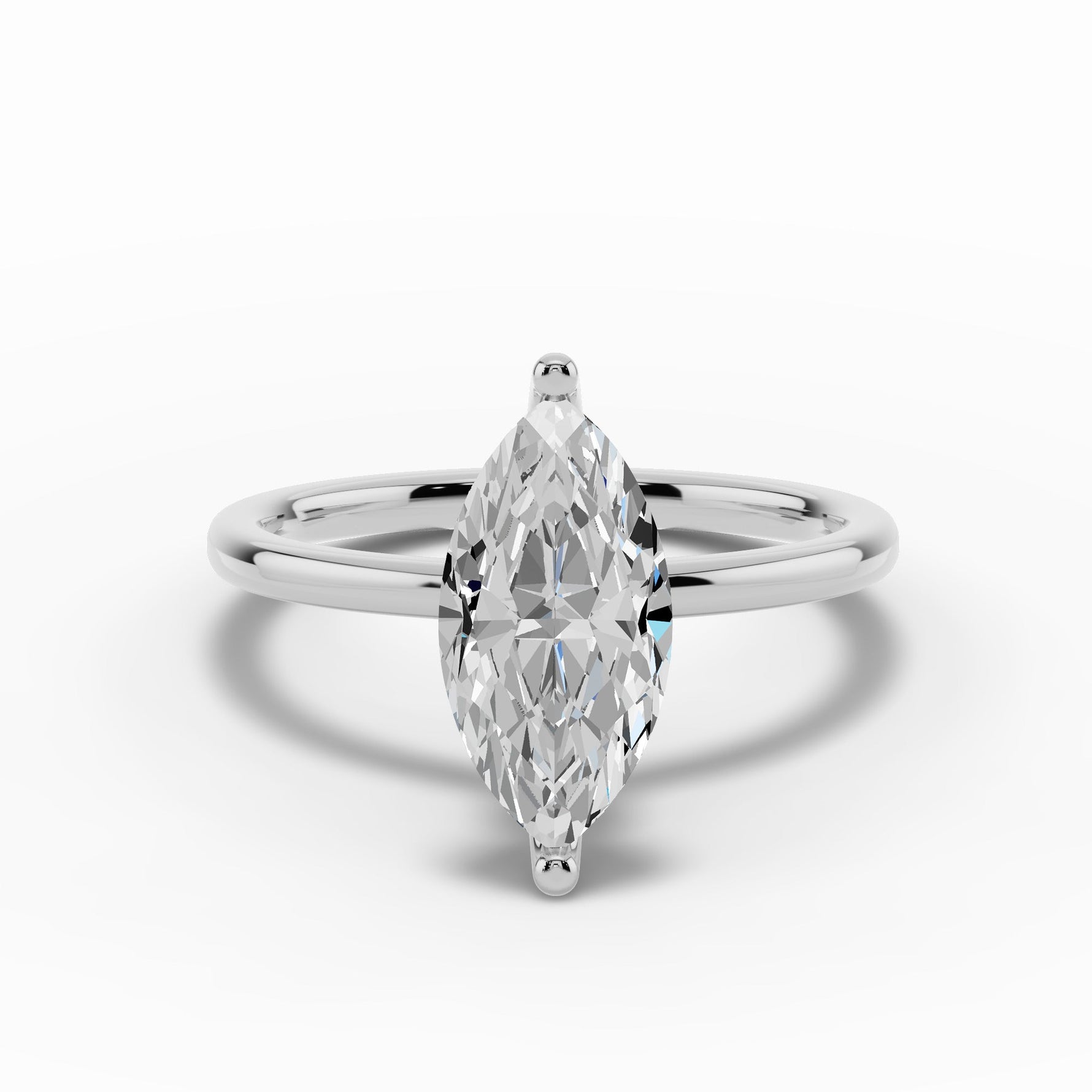 Marquise Tiara Glow Solitaire Ring ABER-102-MQ-LGD-6  - Abtin & Co.