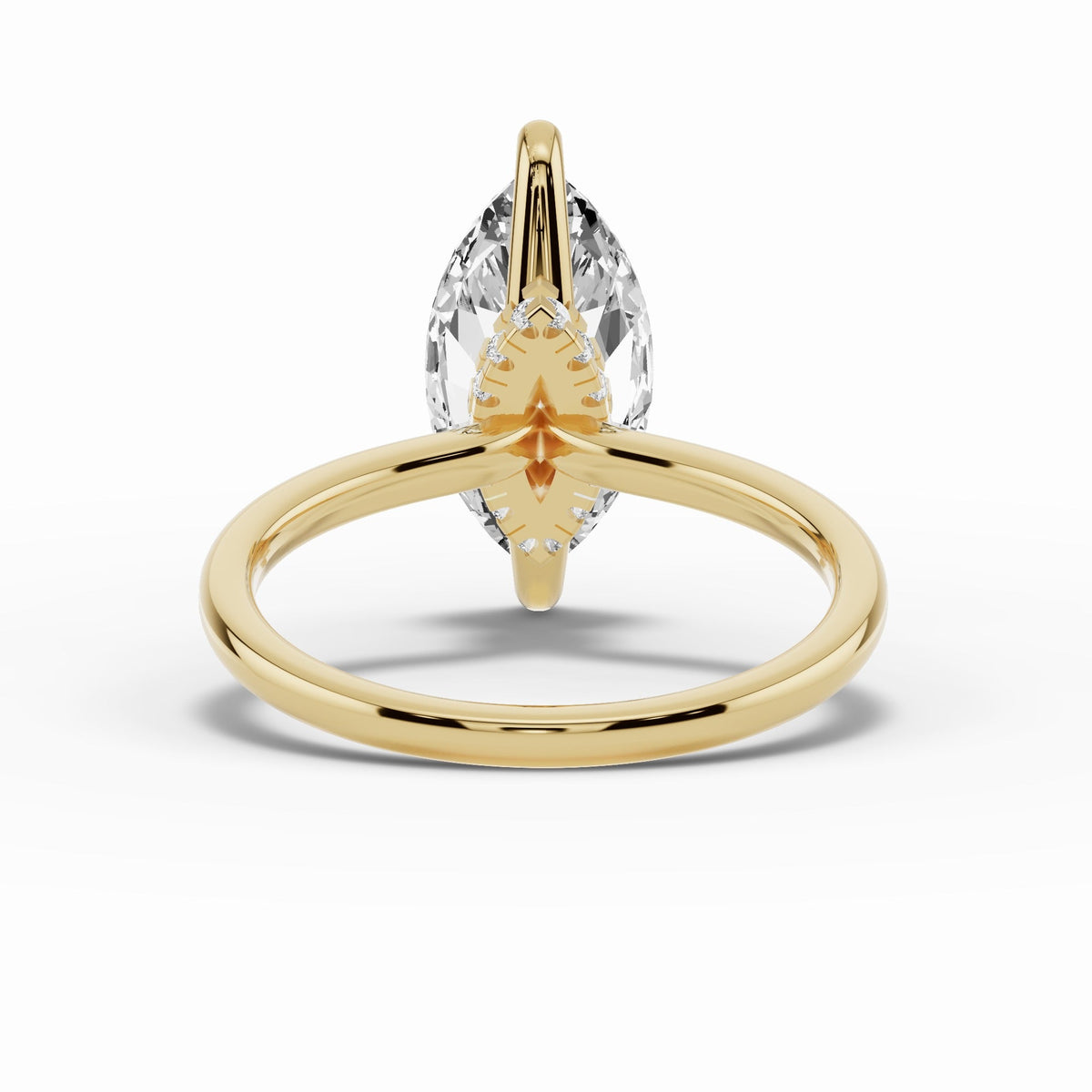 Marquise Tiara Glow Solitaire Ring ABER-102-MQ-LGD-1  - Abtin & Co.