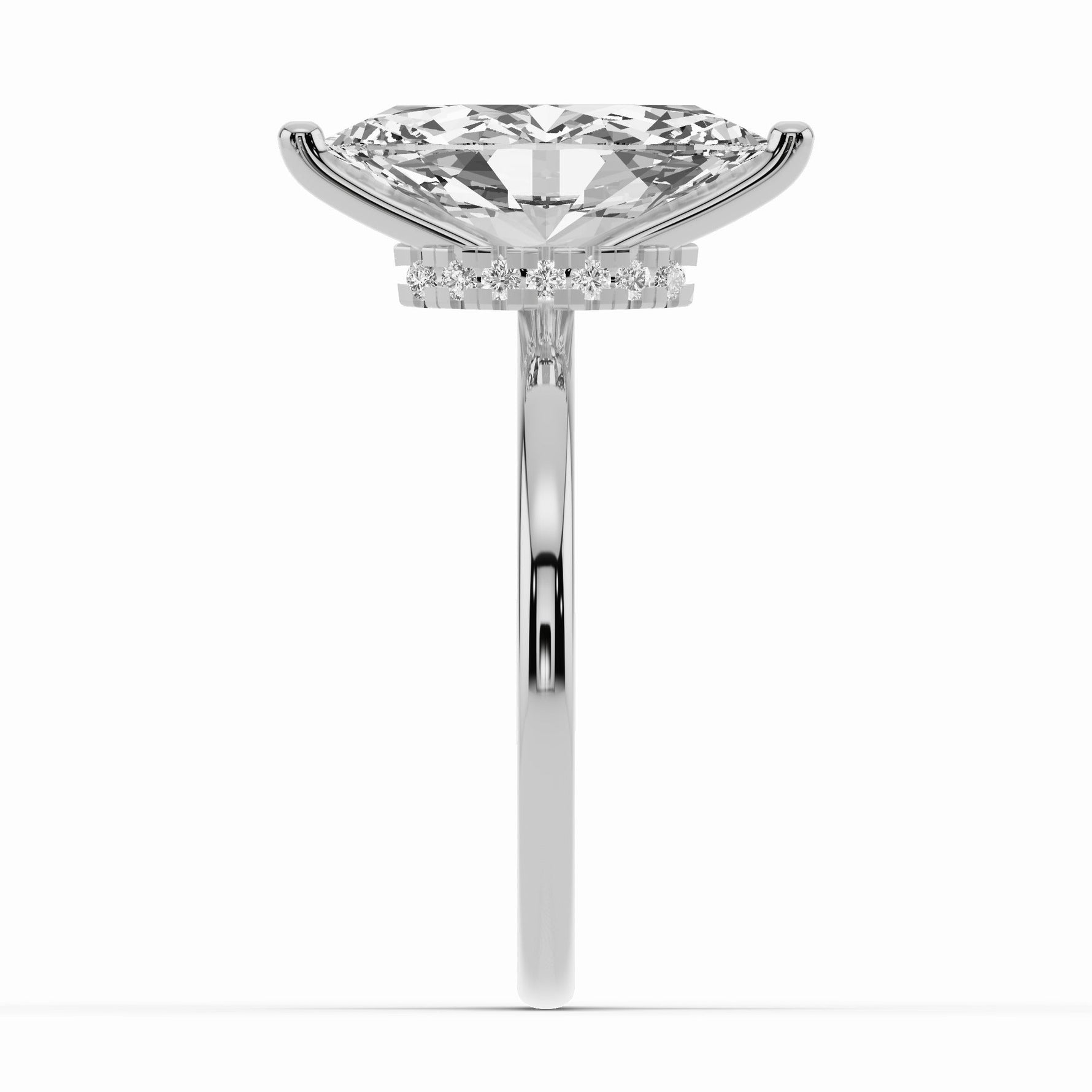 Marquise Tiara Glow Solitaire Ring ABER-102-MQ-LGD-6  - Abtin & Co.
